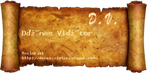 Dénes Viátor névjegykártya